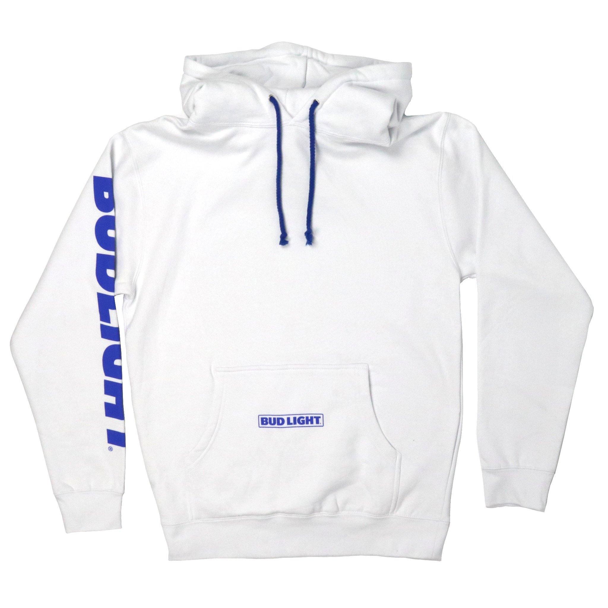 Bud light hoodie clearance with beer pouch