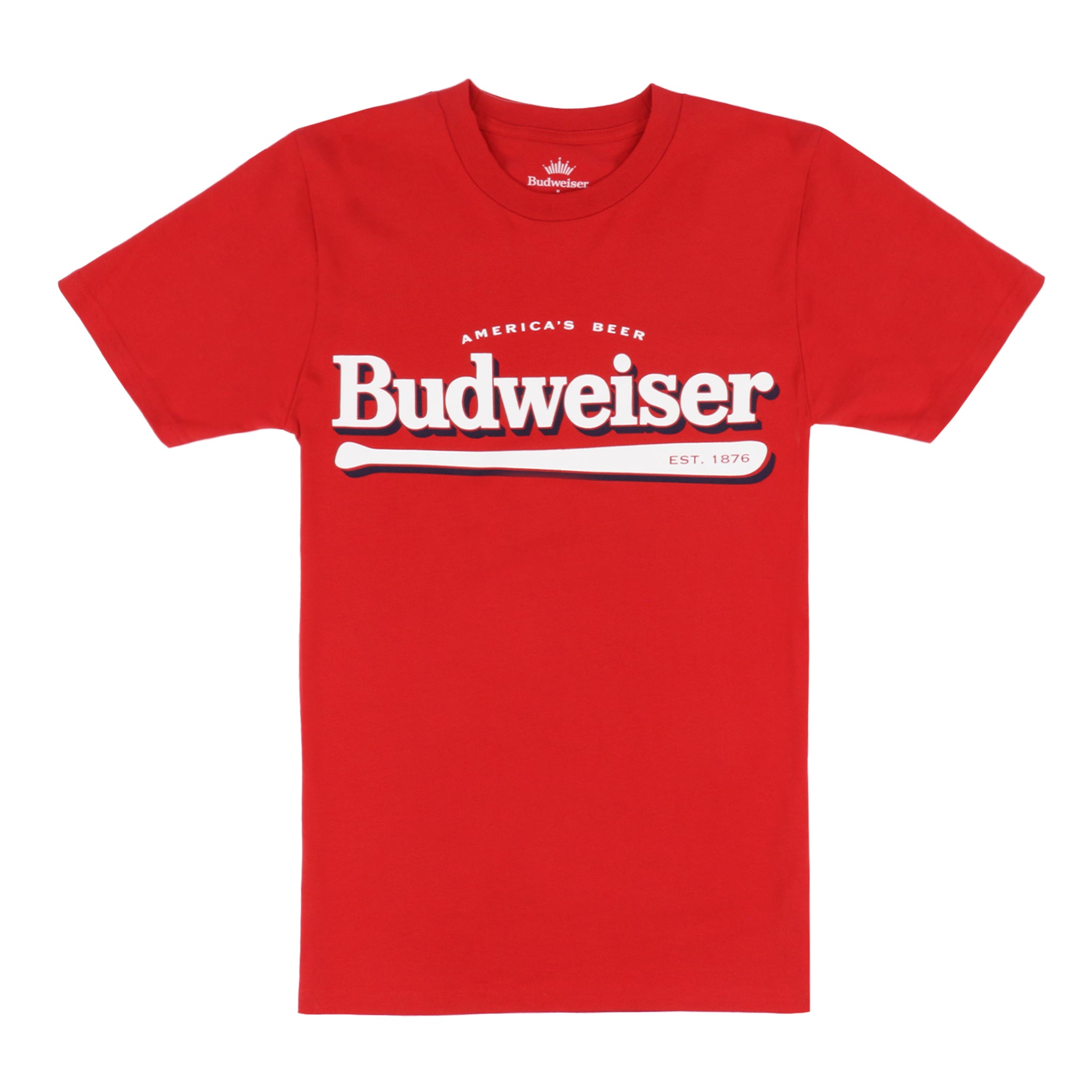 Budweiser Baseball Bat Red T Shirt