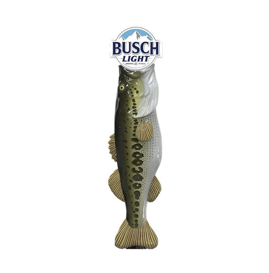 Front view of Busch Light Bass Tap handle