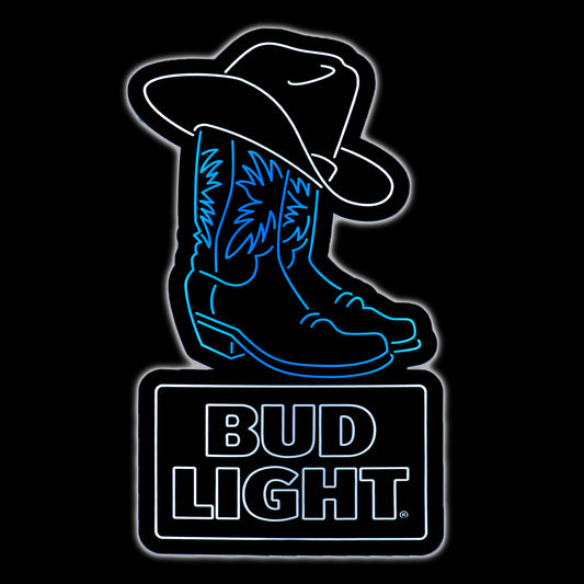 Bud Light Cowboy Boots LED