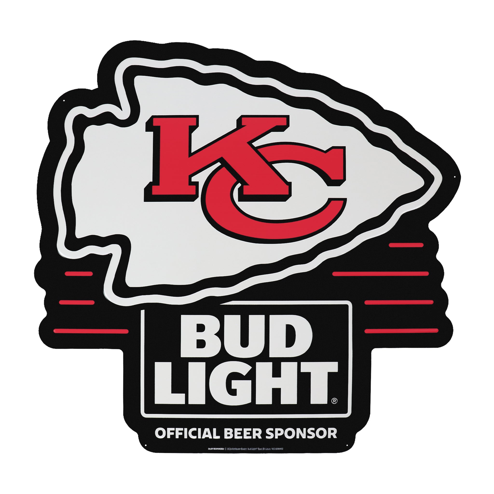 Bud Light Kansas City Chiefs Metal Sign