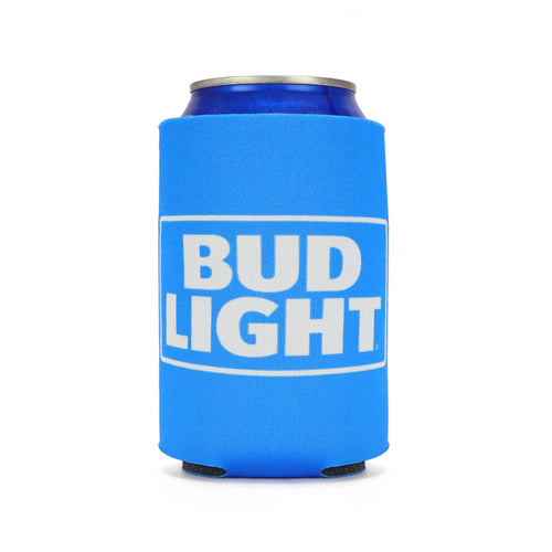 BUD LIGHT BEER BOTTLE SUIT KOOZIE (1) COOLER COOLIE USA STARS ZIP