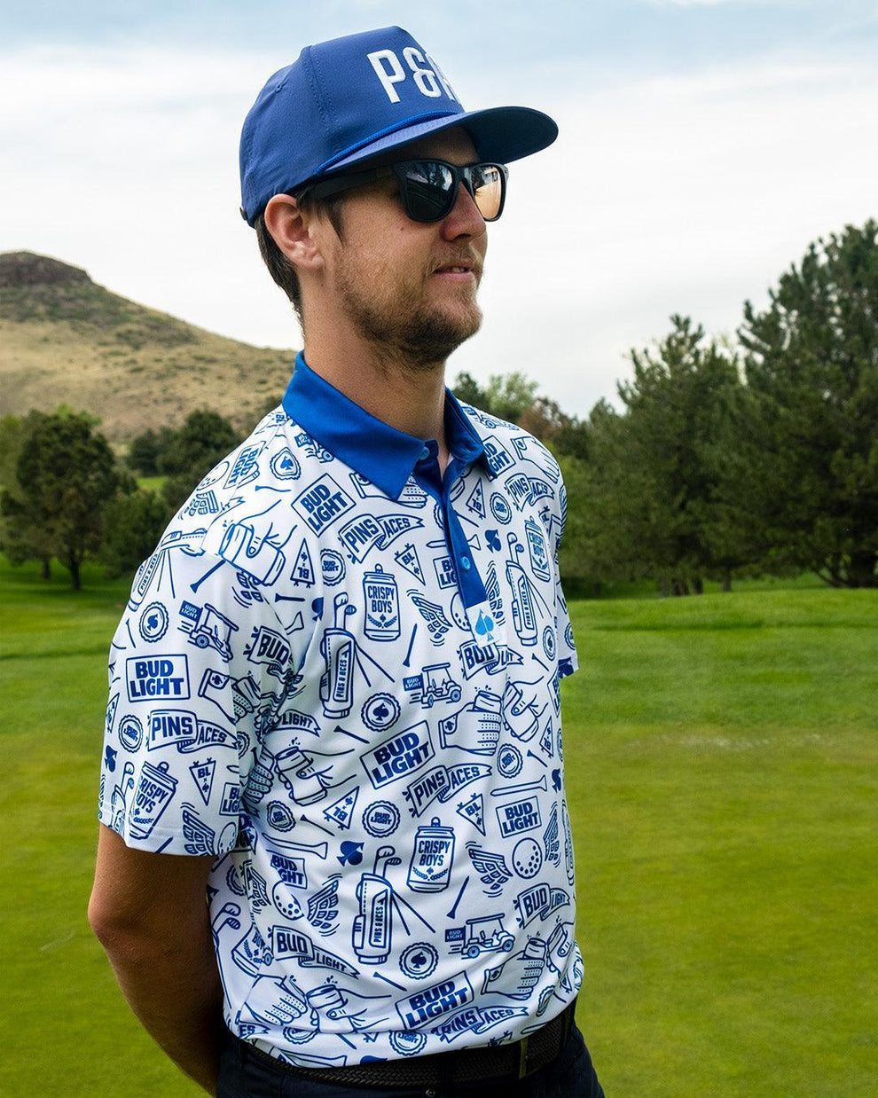 Bud Light Pins & Aces Doodle Polo