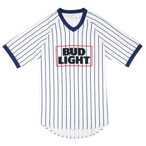 Bud Light Blue Baseball Jersey Shirt