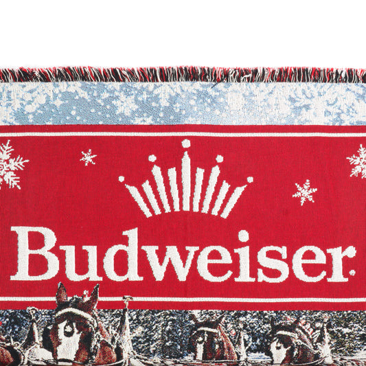 Budweiser Winter Clydesdale Woven Blanket