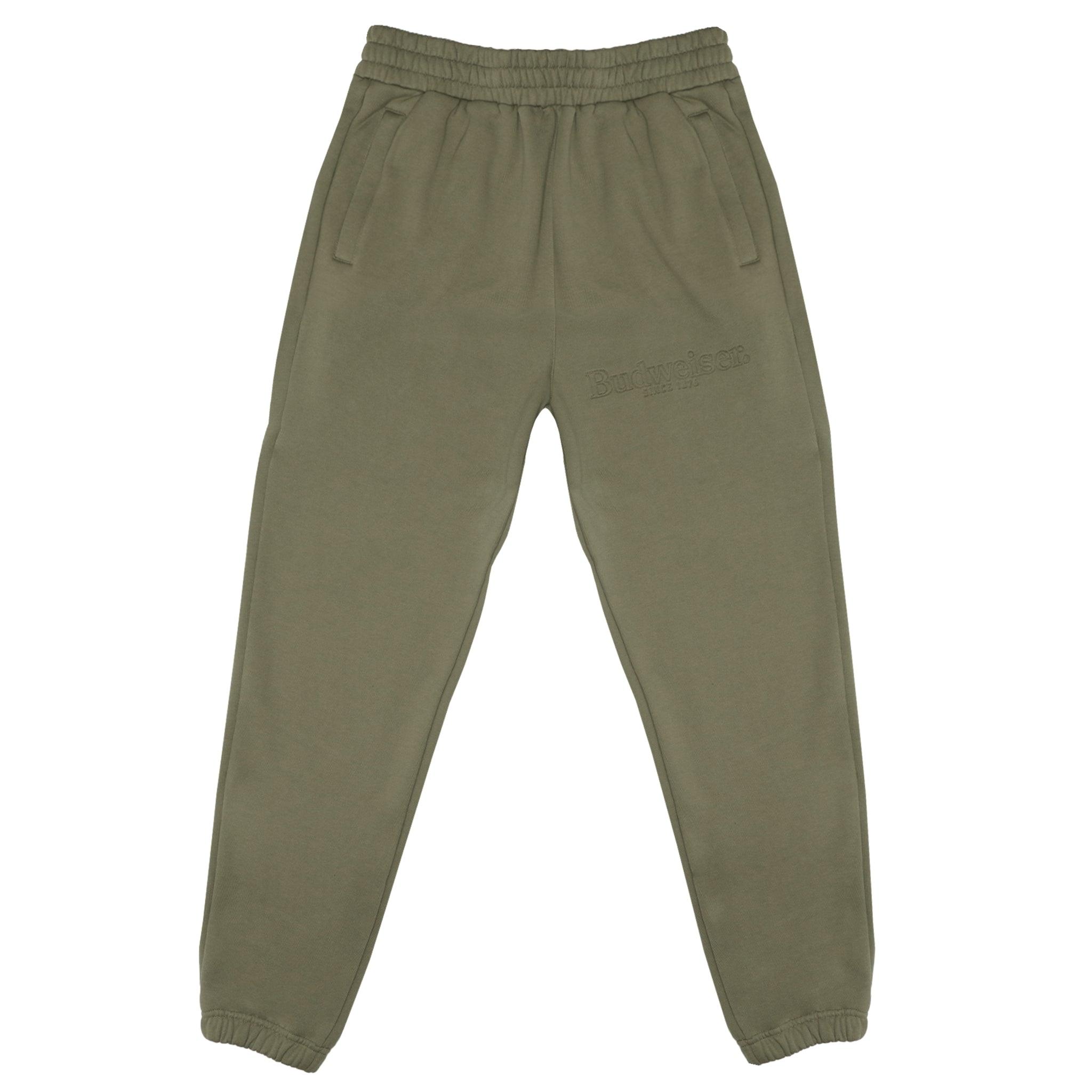 Budweiser Debossed Army Green Sweatpants