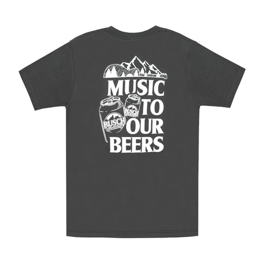 Back view of Busch Light Music to Our Beers T-shirt