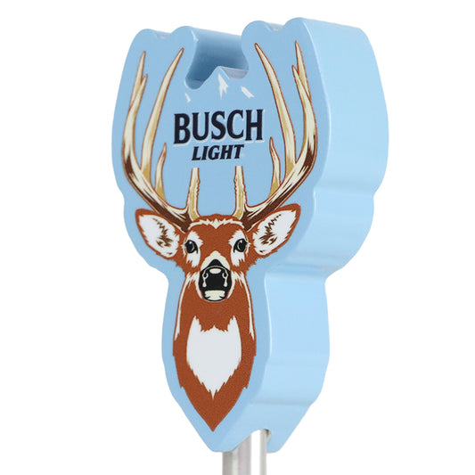 Side view of Busch Light hunting tap topper