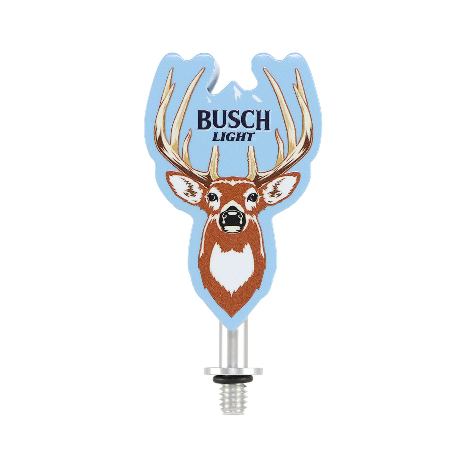 Front view of Busch Light hunting tap topper