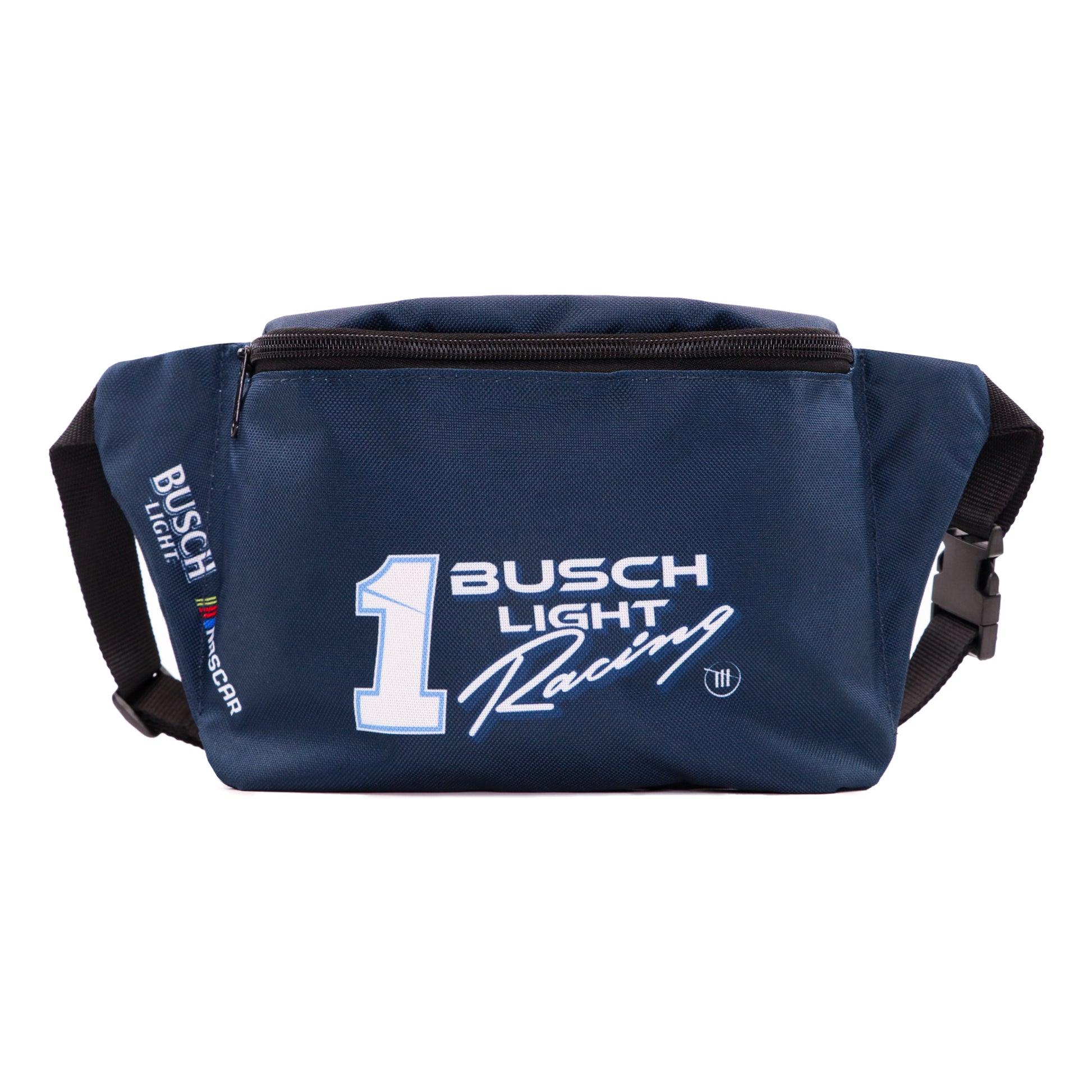 Front view of Busch Light racing fanny pack