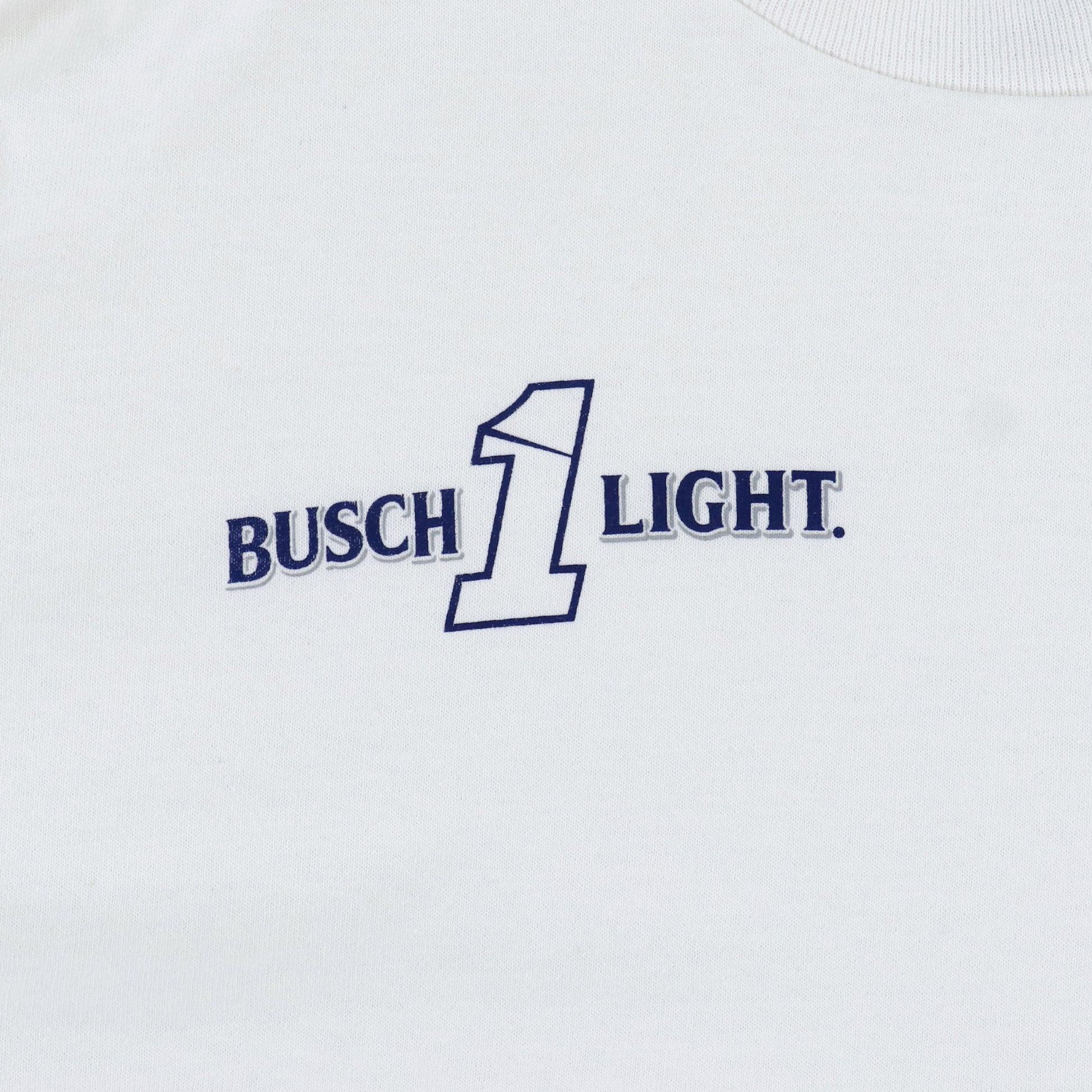 Close up of right chest Busch Light 1 Logo