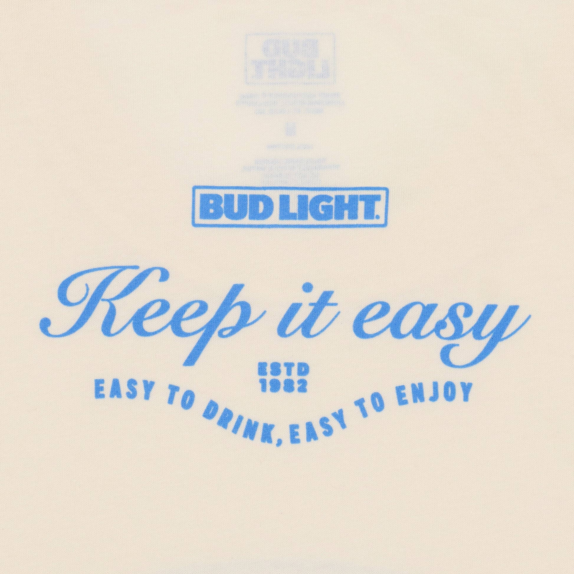 Back design on Bud Light 'Keep it Easy' Tank