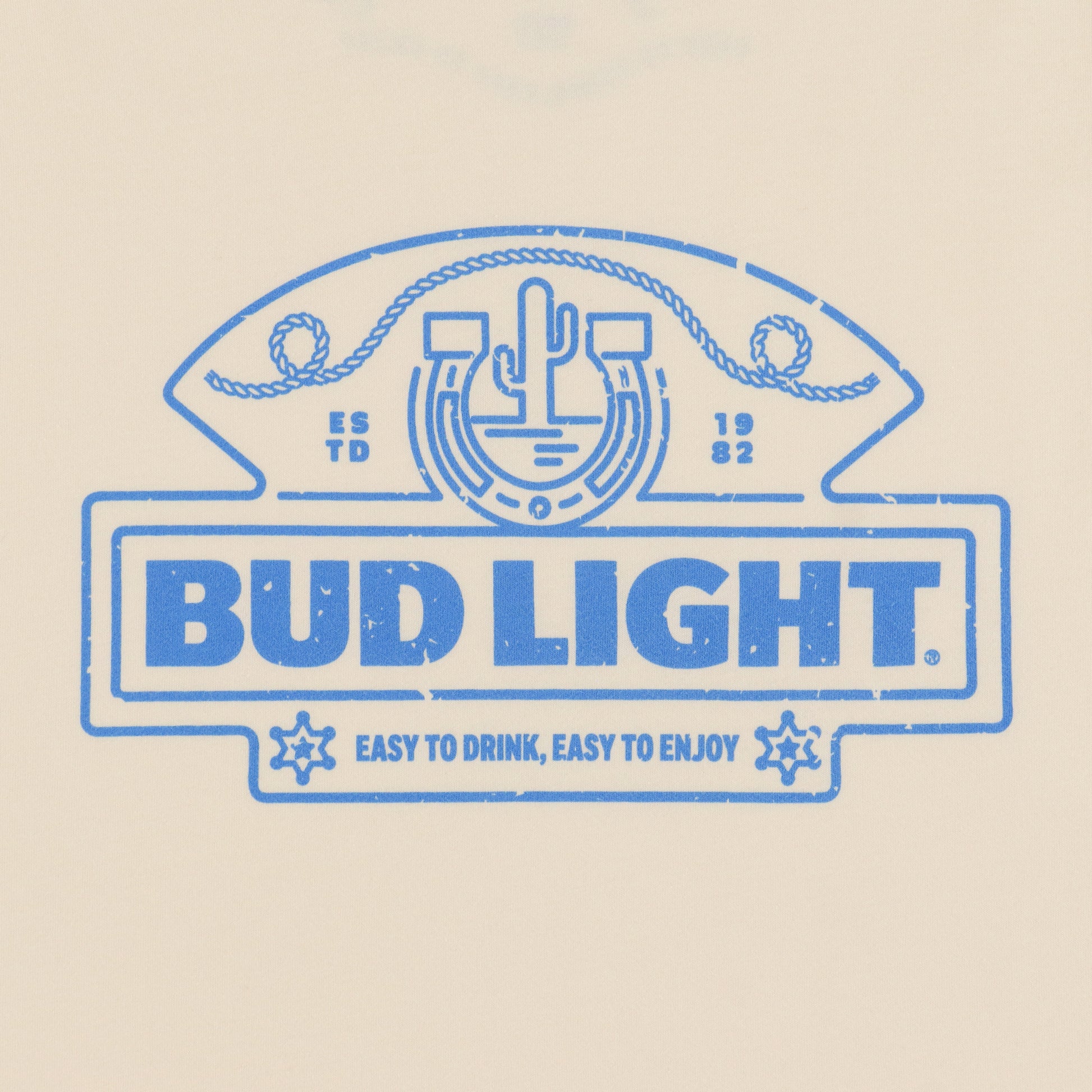 Close up of front design on Bud Light Tank