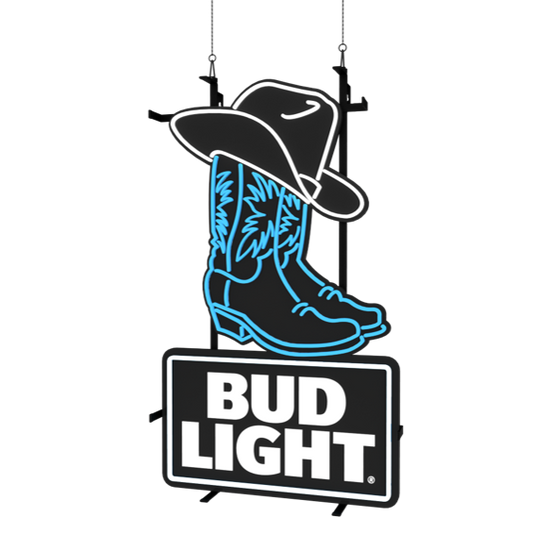 Bud Light Cowboy Boots LED