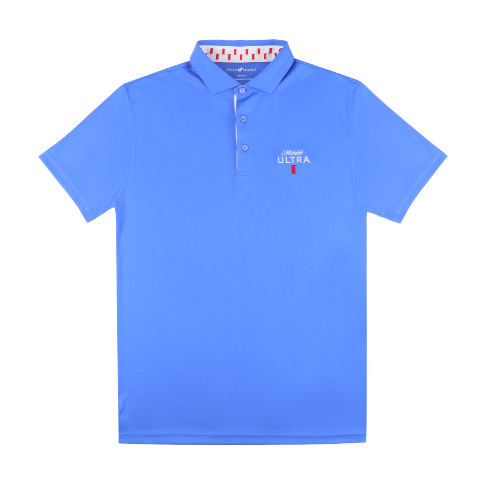 Front view of Michelob ULTRA Ribbon polo