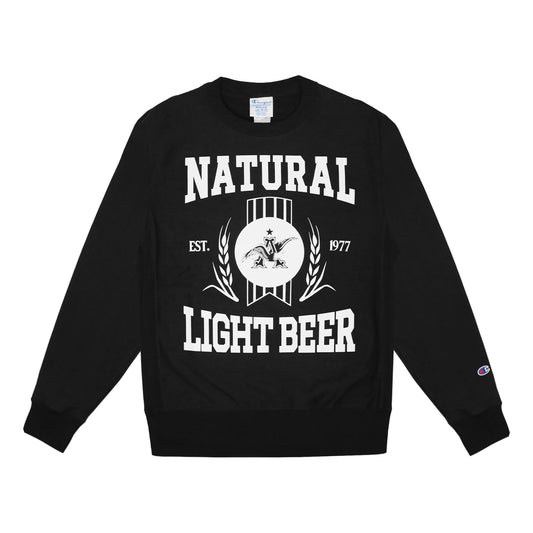 Natural Light Black Crewneck Front