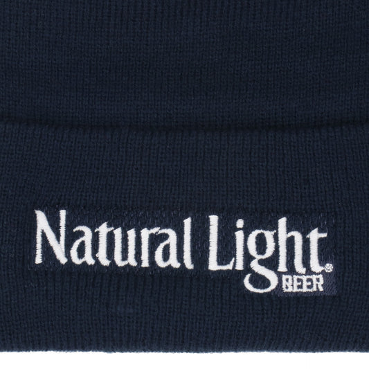 Close up of Natural Light Clock Out Beanie