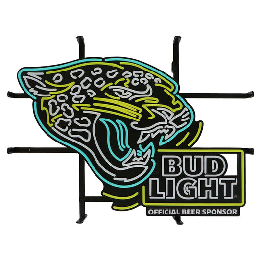 Bud Light Jacksonville Jaguars NFL LED Sign - White Unlit